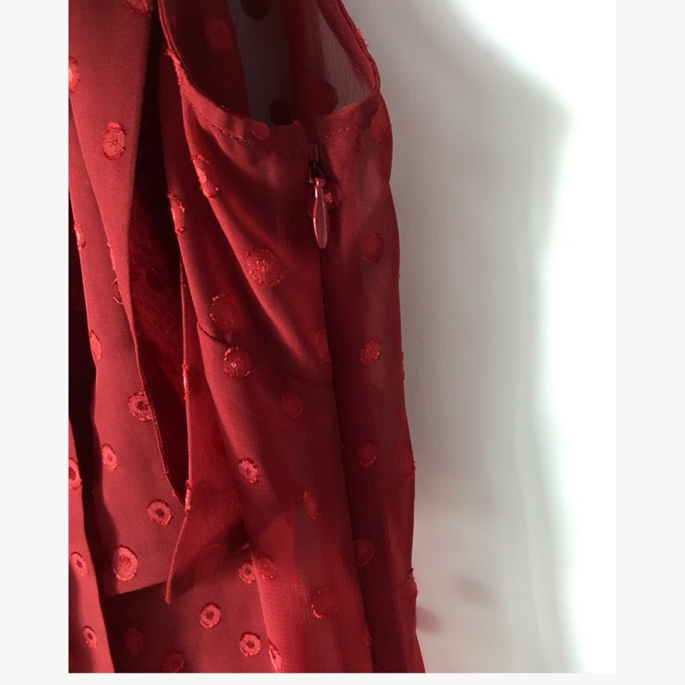 Banana Republic Red Polka Dot Blouse & Cami Size 4 - Picture 3 of 8